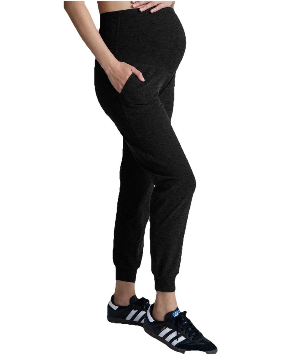 Beyond Yoga Love The Bump Maternity Midi Pocket Leggings Black Medium M Joggers